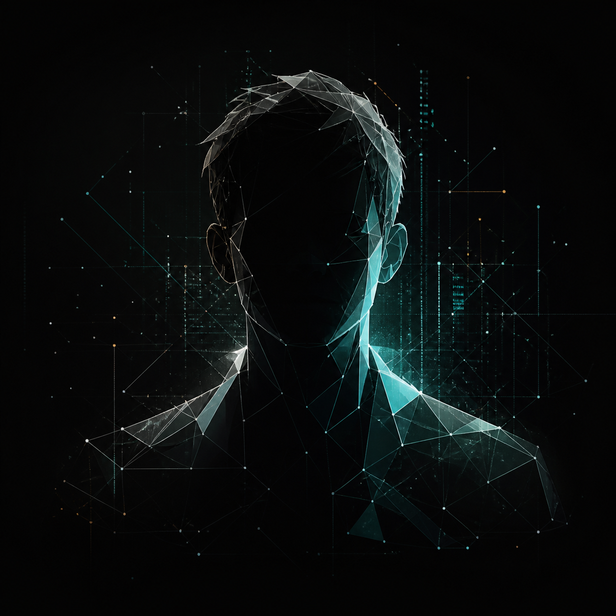 Abstract digital portrait visual